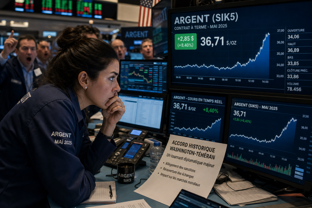 Le cours de l’argent bondit après l’accord entre Washington et Téhéran Le cours de l’argent bondit après l’accord entre Washington et Téhéran