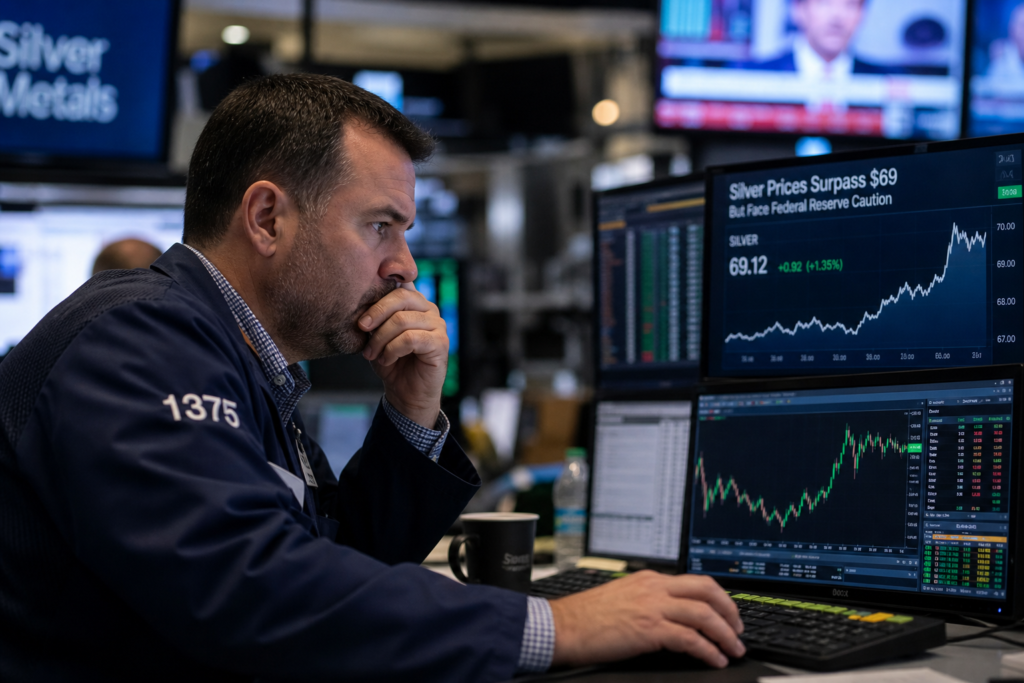 L’argent dépasse 69 dollars mais reste freiné par la prudence de la Fed L’argent dépasse 69 dollars mais reste freiné par la prudence de la Fed