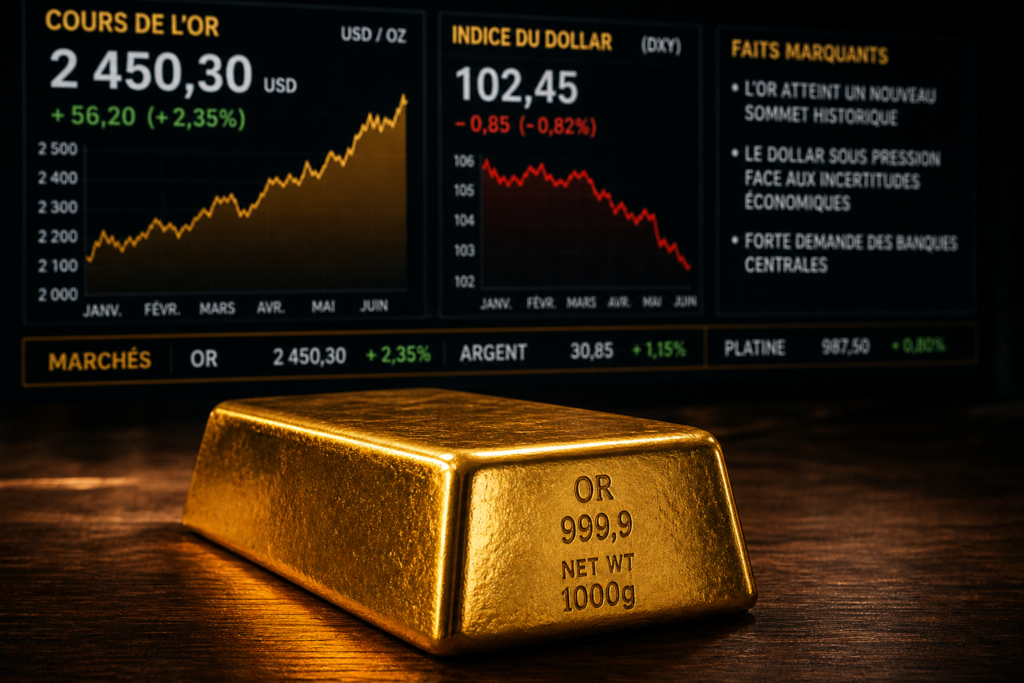 Le dollar faible pousse l’or vers un scénario à 5 000 dollars