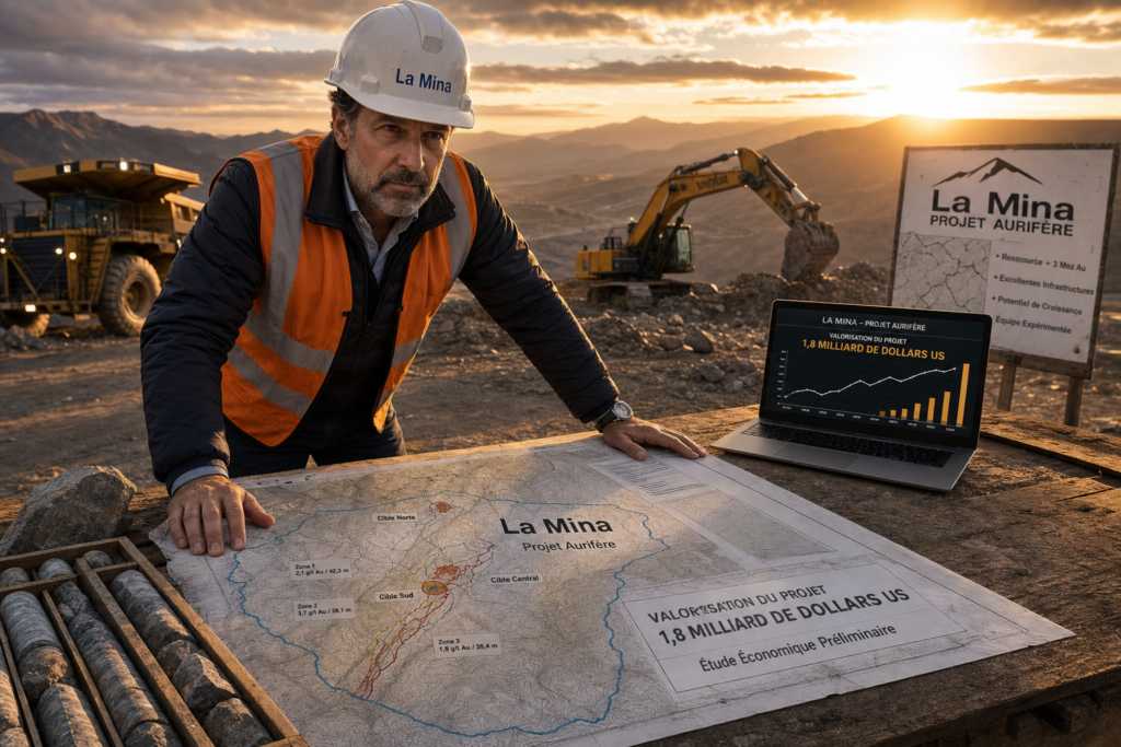 GoldMining valorise La Mina à 1,8 milliard de dollars dans une première étude économique