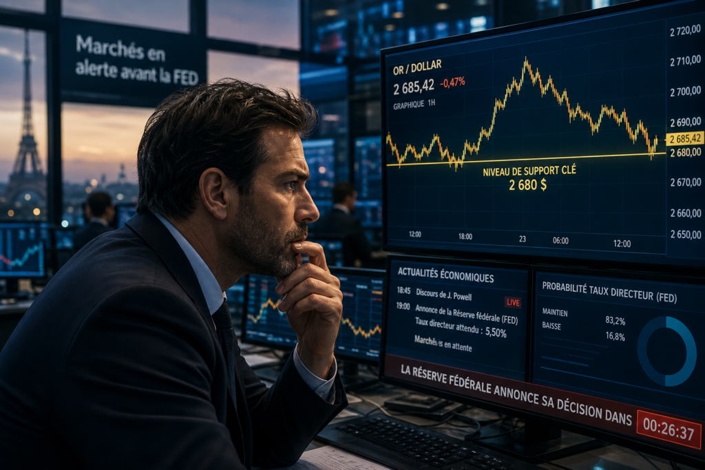 L’or défend son seuil de soutien avant la Fed
