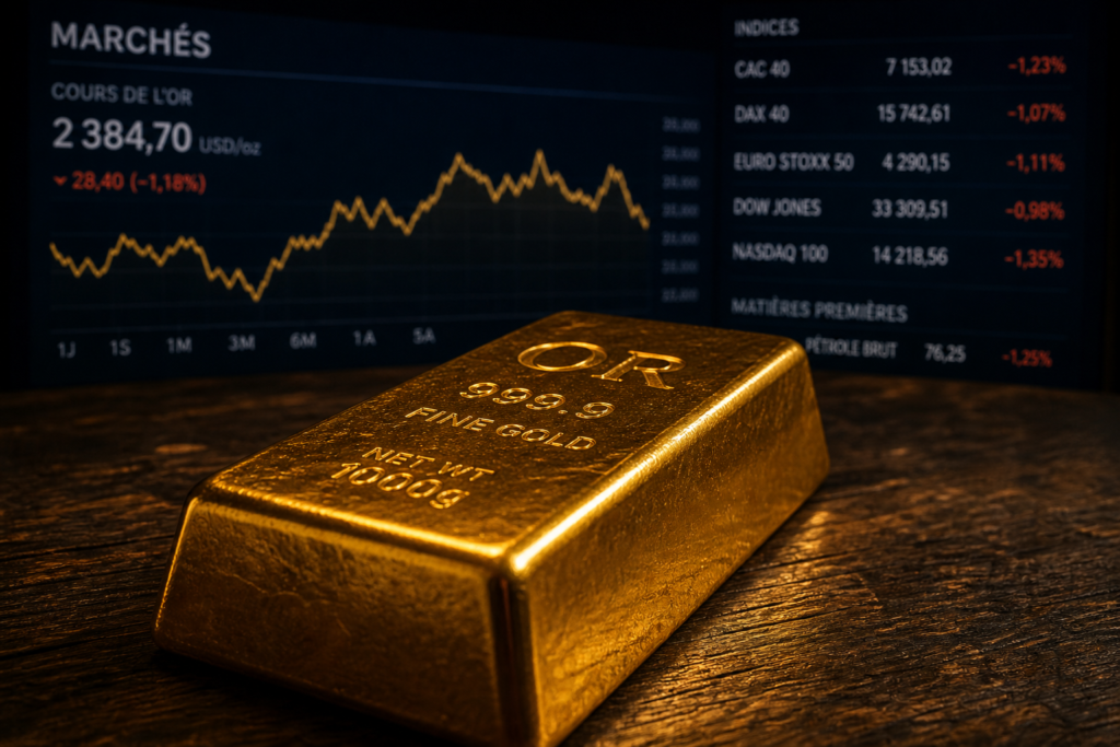 L’or progresse avec le recul du dollar et la baisse du pétrole L’or progresse avec le recul du dollar et la baisse du pétrole
