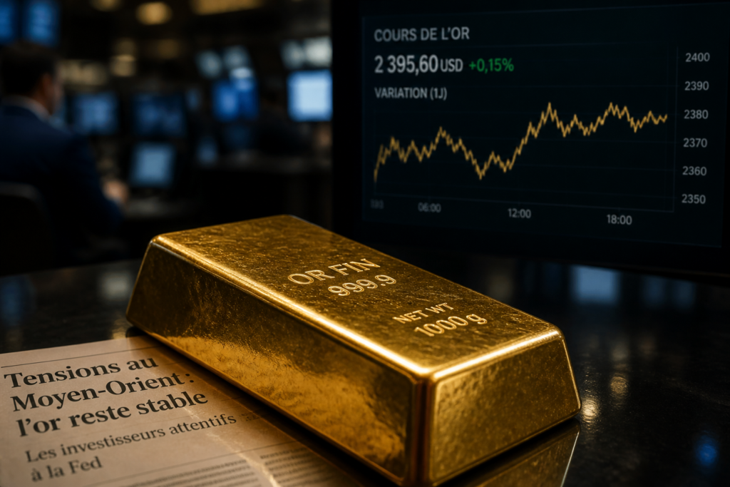 L’or reste stable malgré les tensions au Moyen-Orient et l’attente de la Fed L’or reste stable malgré les tensions au Moyen-Orient et l’attente de la Fed