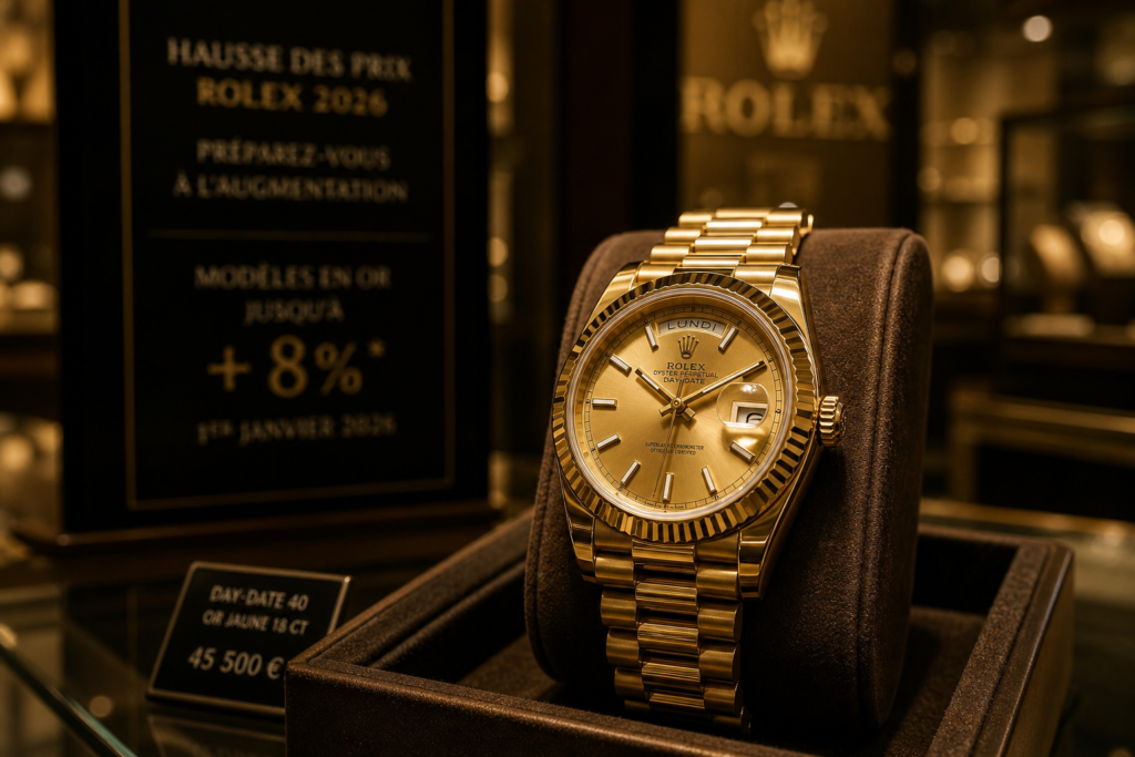 Rolex relève encore les prix de ses montres en or en 2026 Rolex relève encore les prix de ses montres en or en 2026