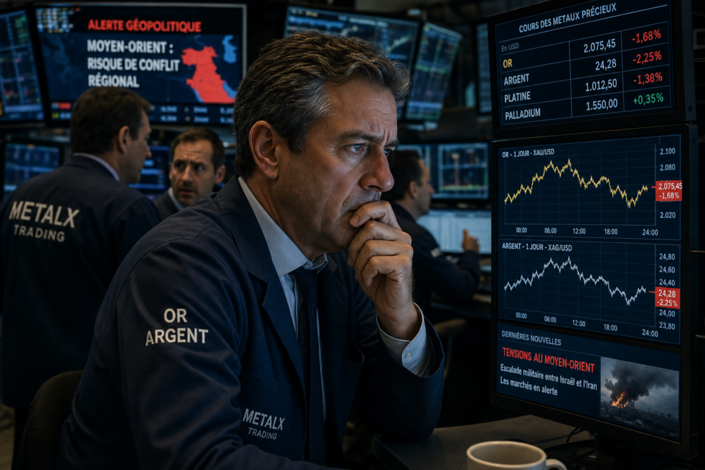 Les tensions au Moyen-Orient secouent l’or et les métaux précieux Les tensions au Moyen-Orient secouent l’or et les métaux précieux