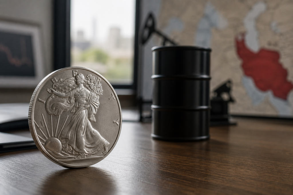 Le cours de l’argent chute vers 61 dollars sous la pression du pétrole et de l’Iran Le cours de l’argent chute vers 61 dollars sous la pression du pétrole et de l’Iran