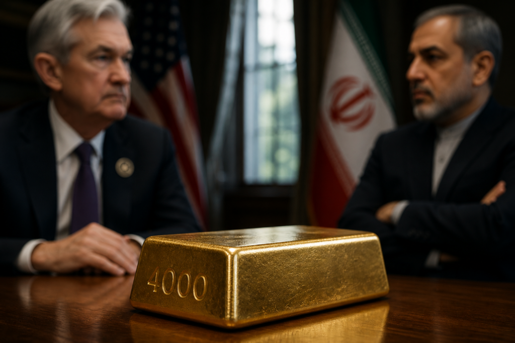 La Fed et le conflit Iran–États-Unis fragilisent l’or à 4 000 dollars