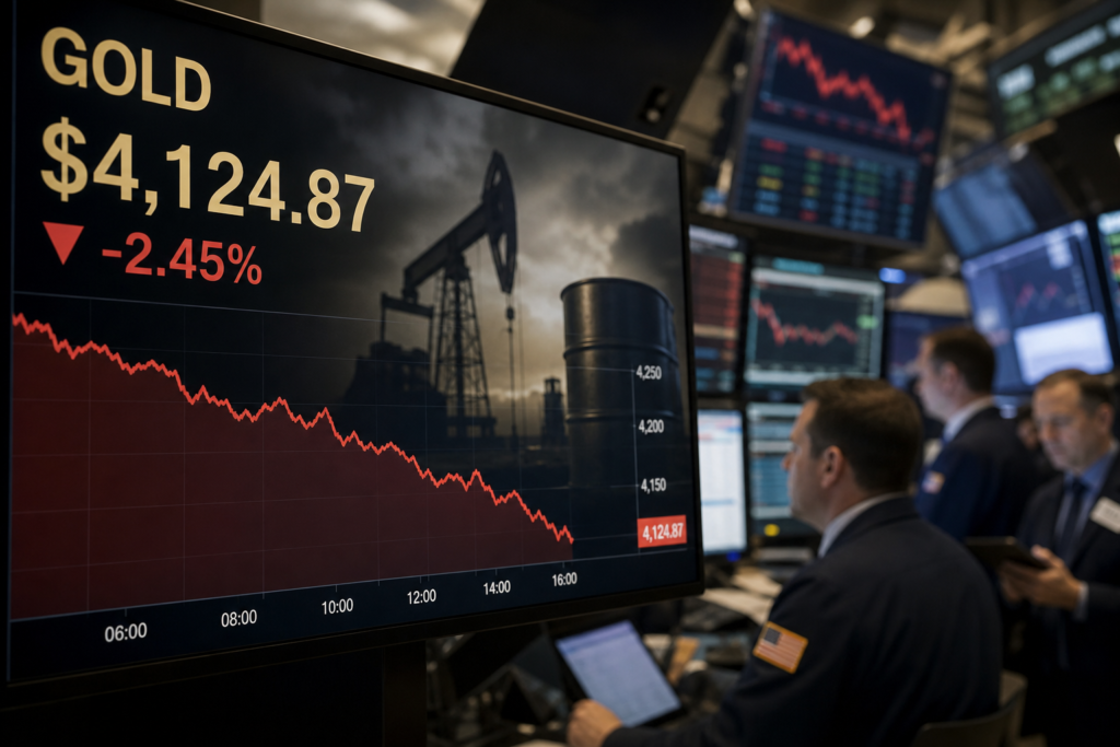 Le cours de l’or recule sous 4 125 dollars sous la pression du pétrole Le cours de l’or recule sous 4 125 dollars sous la pression du pétrole