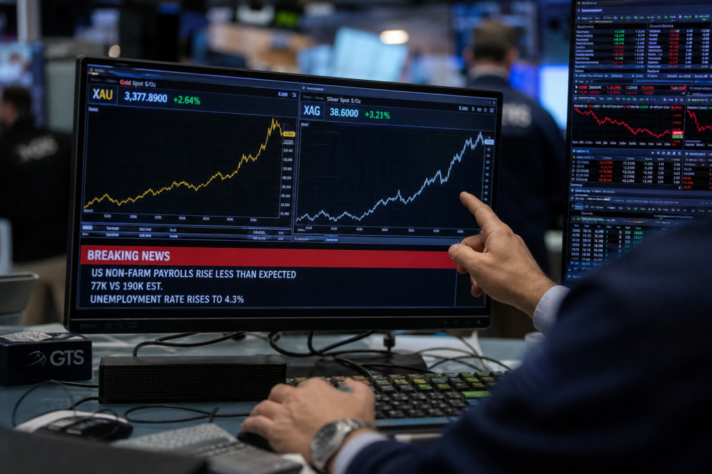 L’or et l’argent bondissent après un rapport décevant sur l’emploi américain