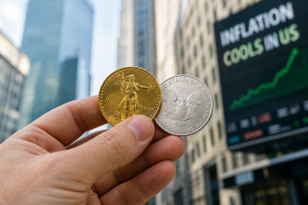 L’or et l’argent montent après une inflation américaine moins inquiétante
