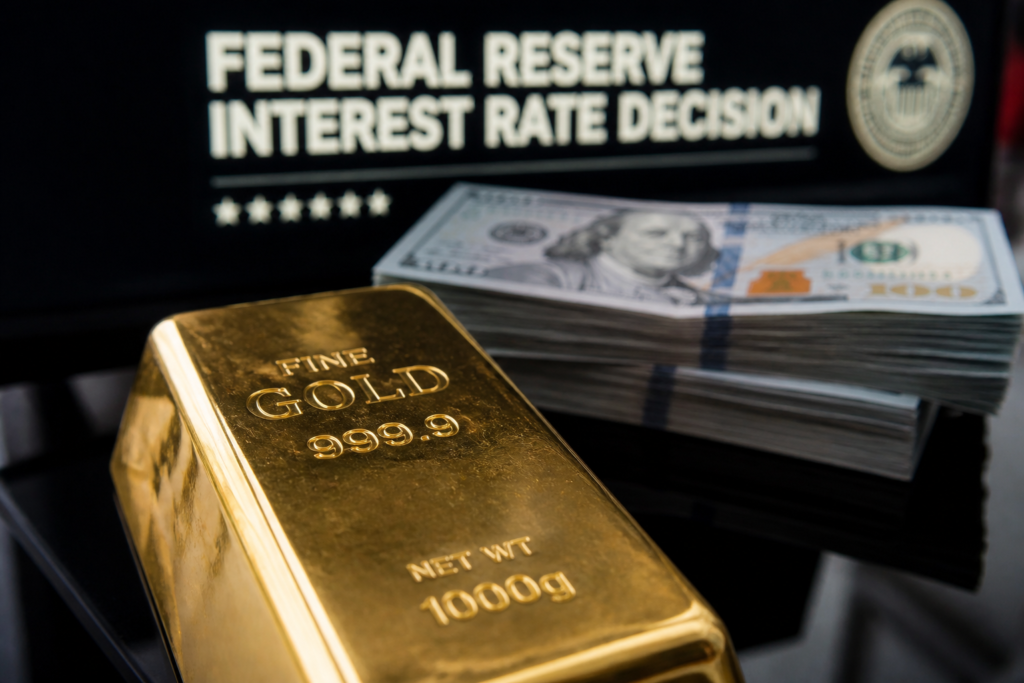 Le dollar renforcé fait reculer l’or avant la décision de la Fed