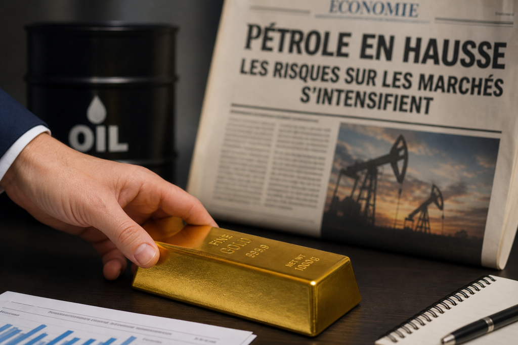 La flambée du pétrole pèse sur l’or et ravive le risque de correction La flambée du pétrole pèse sur l’or et ravive le risque de correction