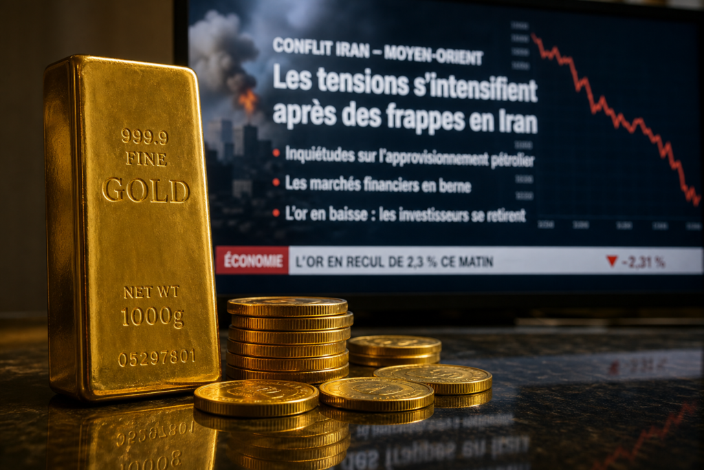 Les craintes d’inflation font reculer l’or après les frappes contre l’Iran Les craintes d’inflation font reculer l’or après les frappes contre l’Iran