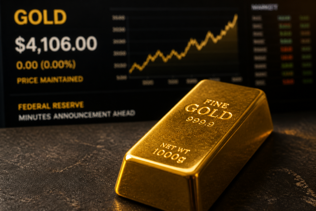 L’or tient les 4 106 dollars avant les minutes de la Fed L’or tient les 4 106 dollars avant les minutes de la Fed
