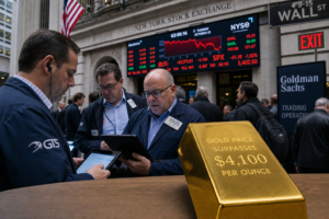 Wall Street recule avant Alphabet et Tesla, l’or franchit 4.100 dollars
