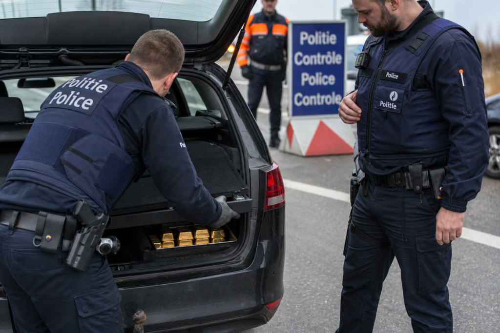 Les autorités belges saisissent plus de 5 kilos d’or cachés dans une voiture à Anvers