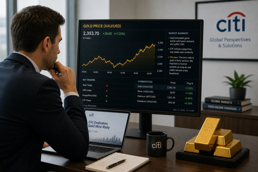 Citi évalue l’intérêt de profiter du mini-rallye de l’or