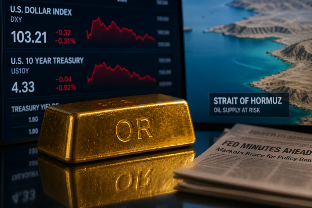 L’or cale sous 4 350 dollars avant les minutes de la Fed et sous la pression d’Ormuz
