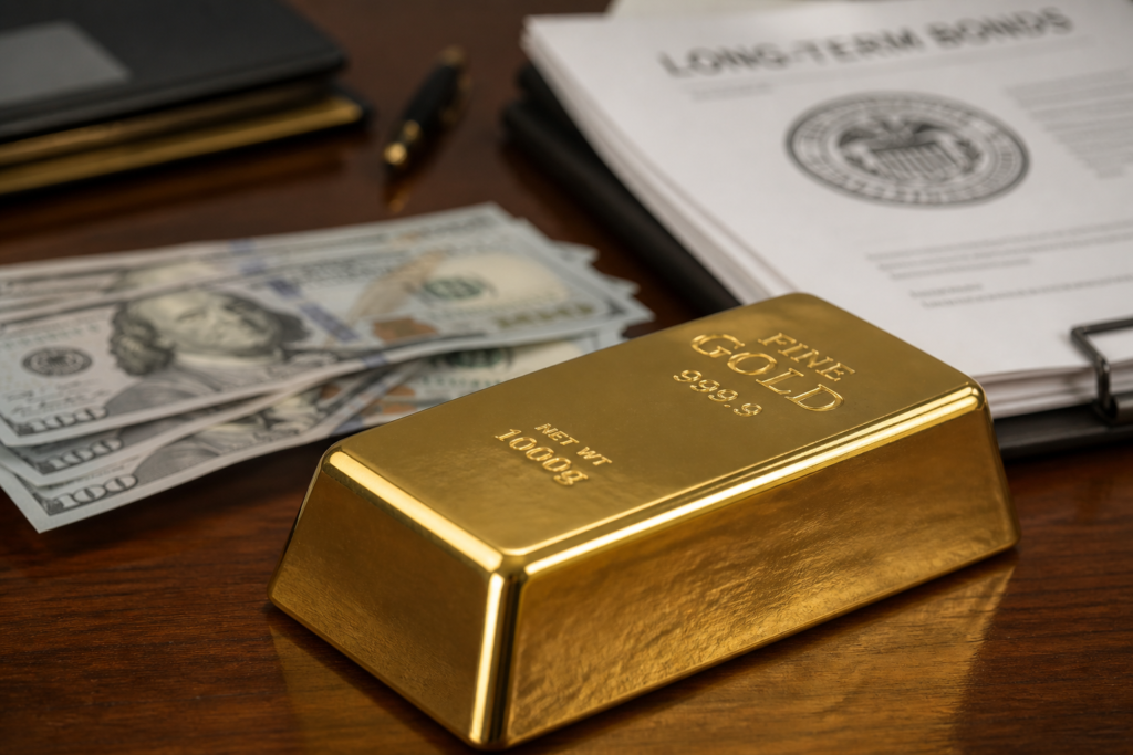 L’or grimpe avec le recul du dollar et le soutien du Trésor américain aux obligations longues L’or grimpe avec le recul du dollar et le soutien du Trésor américain aux obligations longues