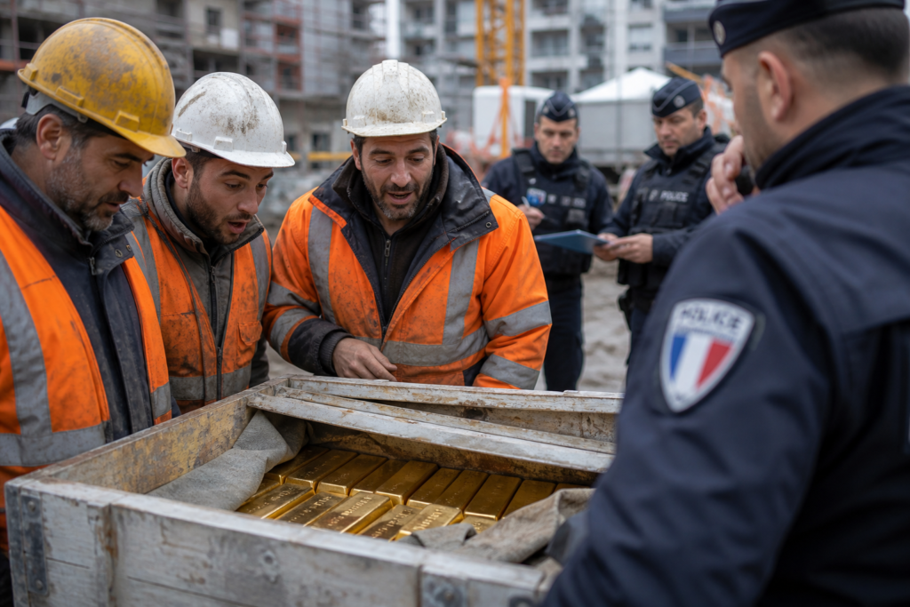 Des ouvriers découvrent 9 millions d’euros en or et la police lance un appel Des ouvriers découvrent 9 millions d’euros en or et la police lance un appel