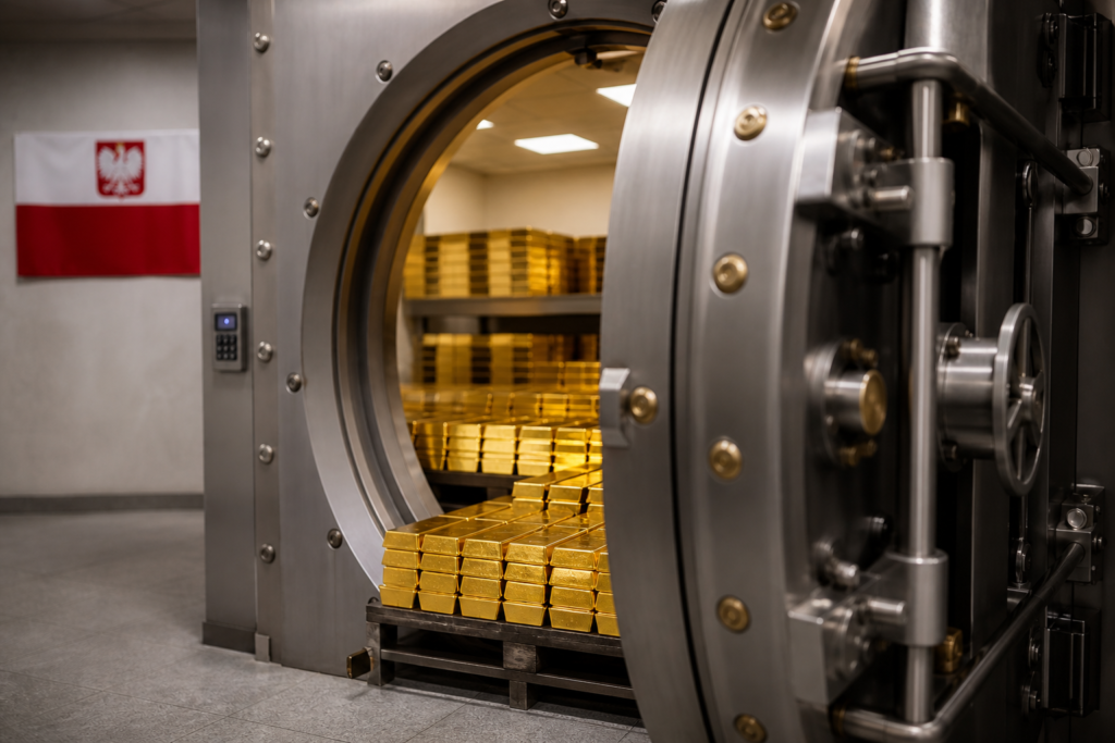 La Pologne prend la tête des achats d’or et se rapproche des 700 tonnes