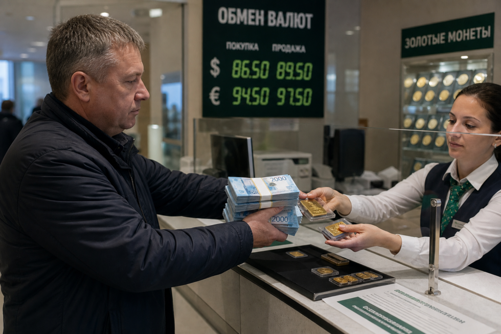 Les épargnants russes convertiraient 2 400 milliards de roubles en liquide et achèteraient 11,3 tonnes d’or