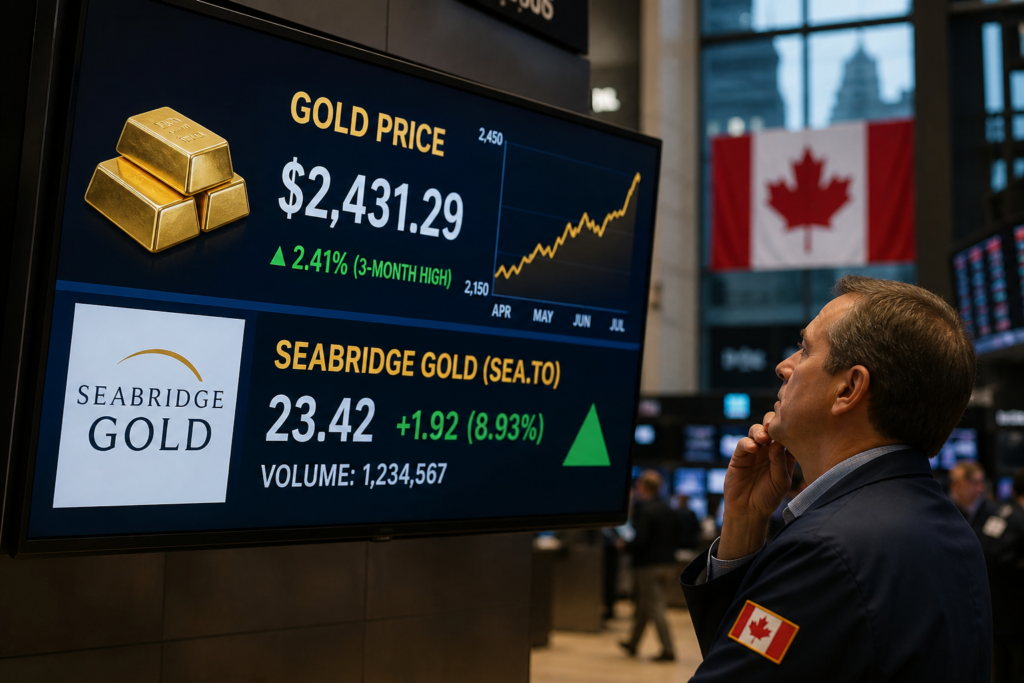 Seabridge Gold bondit quand l’or atteint un plus haut de trois mois Seabridge Gold bondit quand l’or atteint un plus haut de trois mois