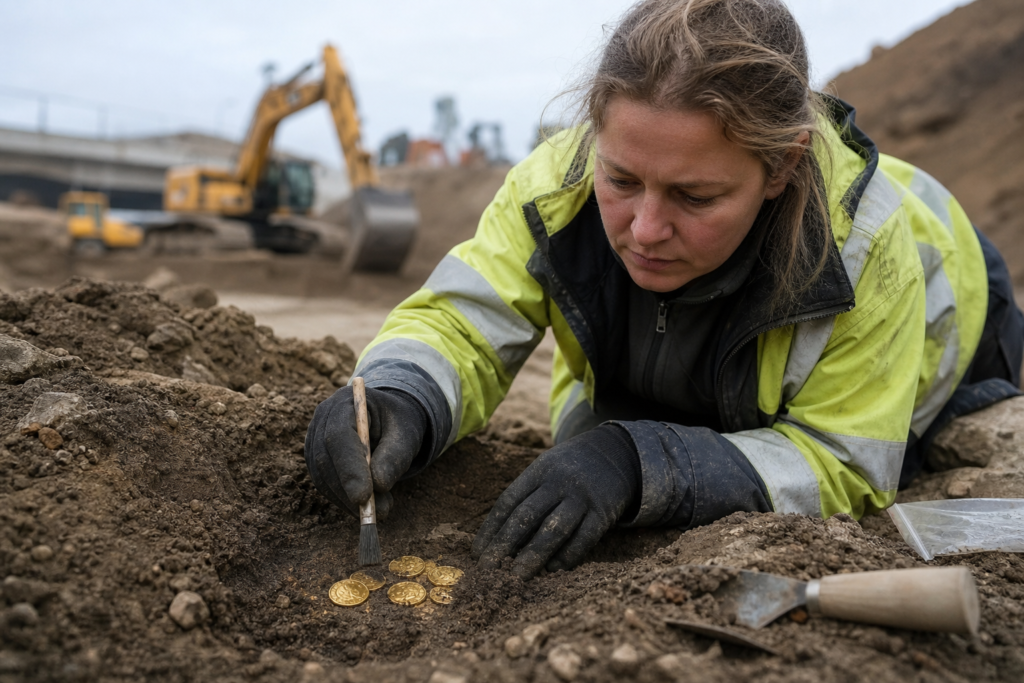 Des travaux d’autoroute mettent au jour des centaines de pièces d’or celtiques en Bohême