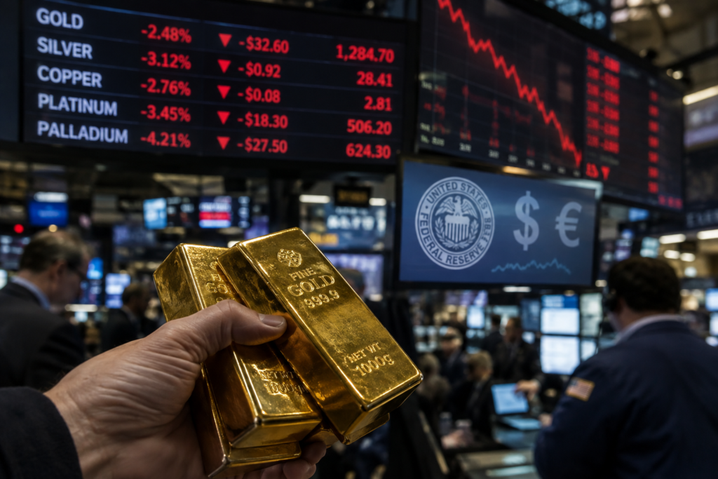 L’or chute encore : la menace d’un tour de vis de la Fed inquiète les marchés