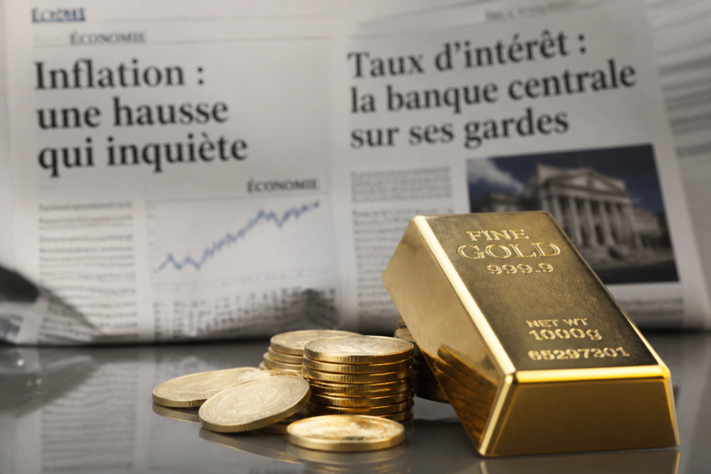 L’or recule à un plus bas de trois semaines sous la pression des craintes d’inflation