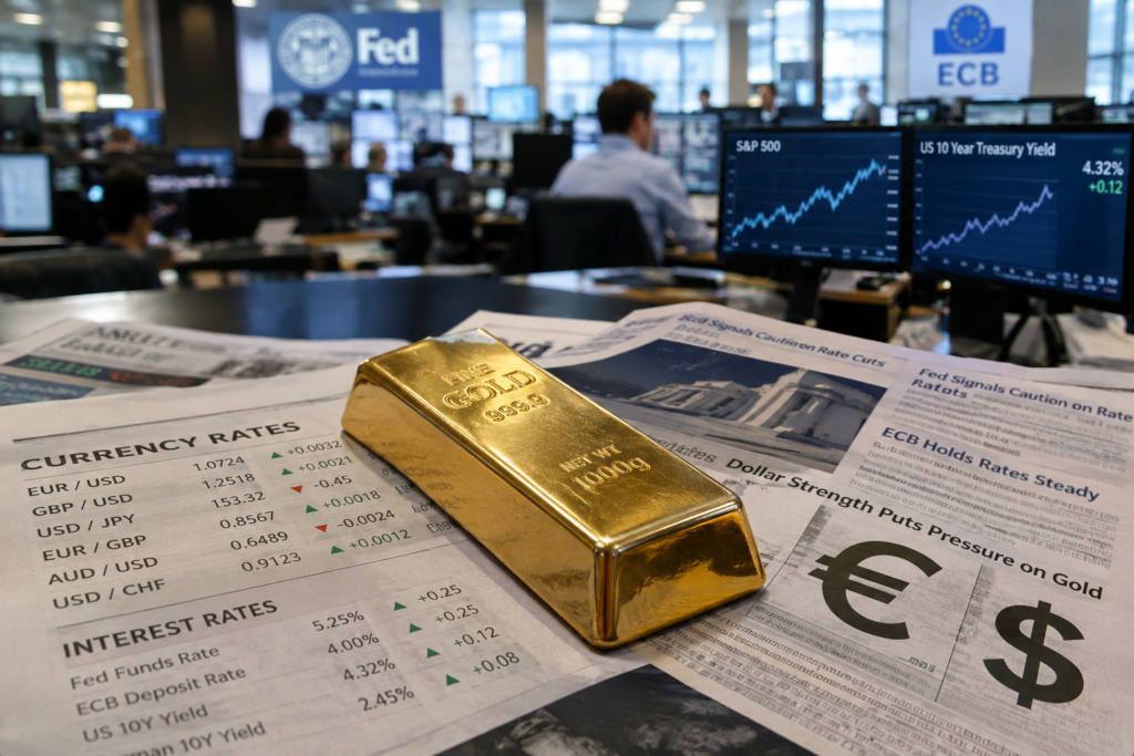 L’or recule de 1,8 % sur la semaine, freiné par les taux réels et le dollar L’or recule de 1,8 % sur la semaine, freiné par les taux réels et le dollar