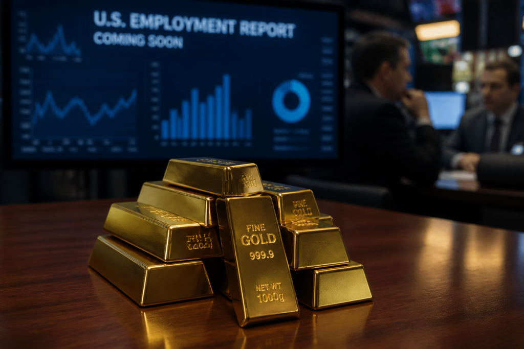 L’or recule avant les chiffres de l’emploi américain L’or recule avant les chiffres de l’emploi américain