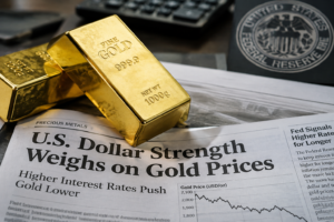 L’or recule encore, pénalisé par un dollar fort et des taux élevés L’or recule encore, pénalisé par un dollar fort et des taux élevés