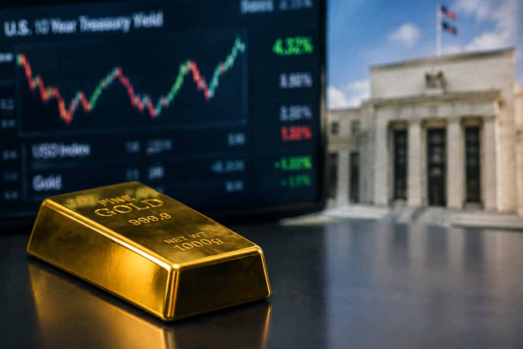L’or reculerait sous l’effet des taux de la Fed et du dollar renforcé