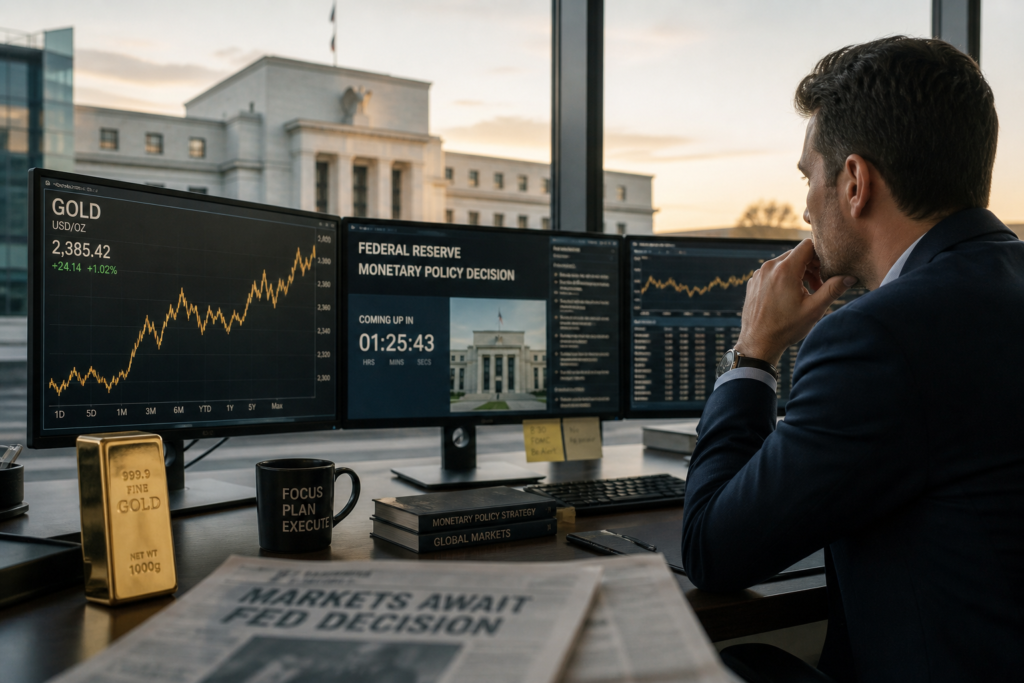 L’or reste stable avant la décision très attendue de la Fed