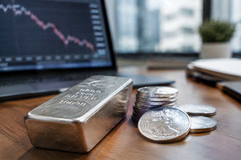 L’argent tombe à 47,89 euros l’once, son plus bas niveau depuis novembre 2025