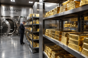 Le coffre londonien de JPMorgan illustre l’attrait des grandes fortunes pour l’or physique Le coffre londonien de JPMorgan illustre l’attrait des grandes fortunes pour l’or physique