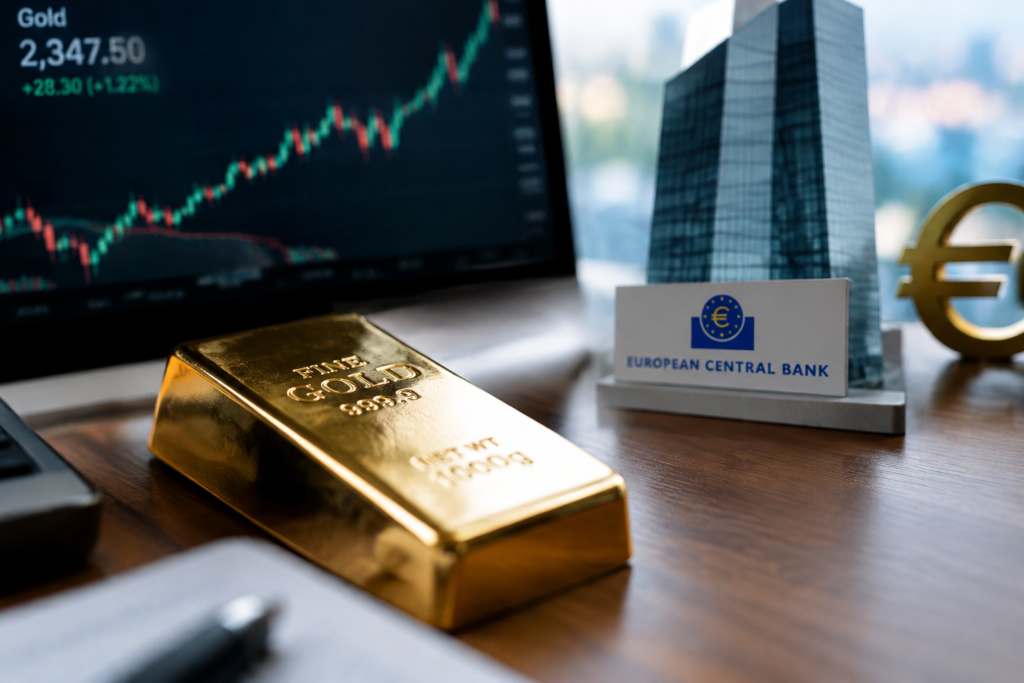 L’or gagne plus de 1 % grâce au recul du dollar et des rendements