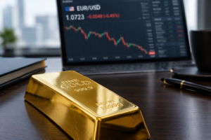 L’or progresse légèrement, porté par le recul du dollar