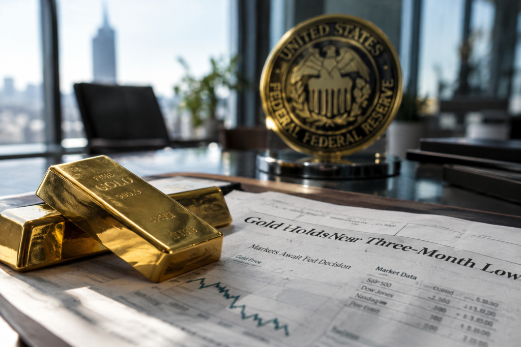 L’or se stabilise près d’un creux de trois mois avant la décision de la Fed