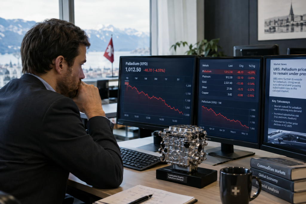 UBS abaisse ses prévisions sur le palladium face à un marché devenu baissier UBS abaisse ses prévisions sur le palladium face à un marché devenu baissier